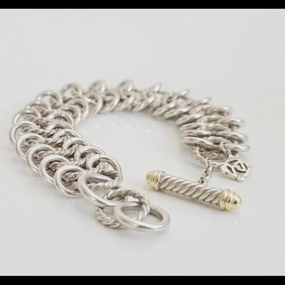 David Yurman Atlas Chainmail Bracelet With
Gold - Picture 3 of 9